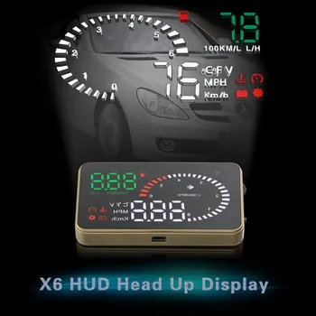 Hud OBD2 Head Up Display OBD Avto merilnik Hitrosti X6 3