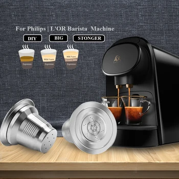 ICafilasFor Nespresso L ' Or Barista Pralni Filter za Večkratno uporabo Nespresso Aparat Kapsule Crema Kava Vžigalnike Košarico