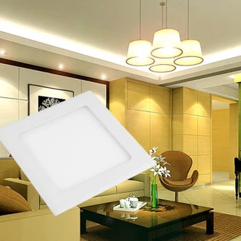 ICOCO Potrditev Prodaje 12W LED Vgradne Stropne Plošče Navzdol Žarnice Svetilke Kvadratnih Pure/Toplo Bela