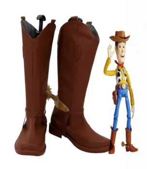 Igrača Cosplay Zgodbo Šerifa Woody Cosplay Čevlji PU Usnje, usnjeni Čevlji Anime Cosplay Kostum Rjavi Čevlji Evropske Velikost