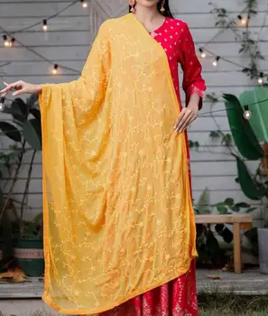 Indija Sarees Ženska Moda Etnične Stilov Dupattas Sarees Pomlad Poletje Classic Šal Udobno Šal