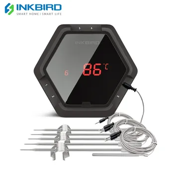 Inkbird 150ft Bluetooth BBQ Termometer IBT-6XS z Magnetom Žar Termometri Časovnik & Alarm 6 Sonde USB-ionskih Baterij za polnjenje