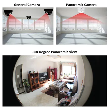 INQMEGA 360-Stopinjski LED Luči 960P Brezžični Panoramski Home Security Varnost WiFi CCTV Fisheye Žarnica Svetilka IP Kamero Dva Načina Avdio
