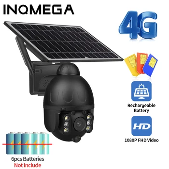 INQMEGA 4G 1080P HD Sončne kamero Nizke Moči Sončne celice, Fotoaparat Dvojni avdio Vdorov Alarm na Prostem Spremljanje Nepremočljiva Cam