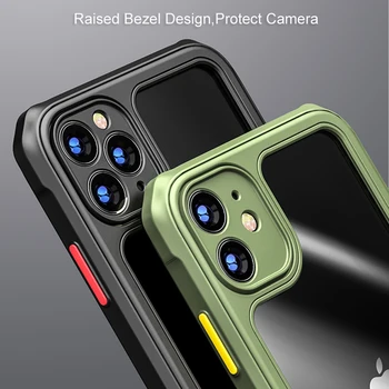ITEUU Shockproof Primeru za Apple iphone 11 Pro Max Telefon Primerih Air Bag Anti-knock Jasno, Pregledno Hrbtni Pokrovček Coque Fundas