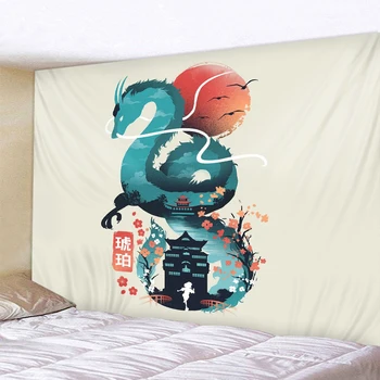 Japonski anime tapiserija, spalnica dekoracijo doma Bohemian dekoracijo psihedelični scene joga mat Hipi stanja kavč odejo