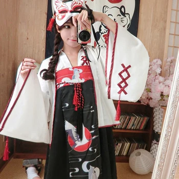 Japonski Kimono Kawaii Girls Slog Kimono 2020 Novice Tradicionalno Obleko za Ženske Oblačil Vintage Stranka Yukata Vestidos Cardigan