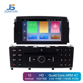 JDASTON Android 10 V Dash 2Din Avto DVD Predvajalnik Za Mercedes Benz C200 C180 W204 2007-2010 Avto GPS Radio Audio Večpredstavnostna Stereo