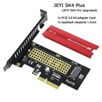 JEYI SK4 Plus M. 2 NVMe SSD za PCIE 3.0 X4 vmesniško Kartico M Ključ za 2230 2242 2260 2280 SSD PCI-e X16, X8 Heatsink Hlajenje SeaShark