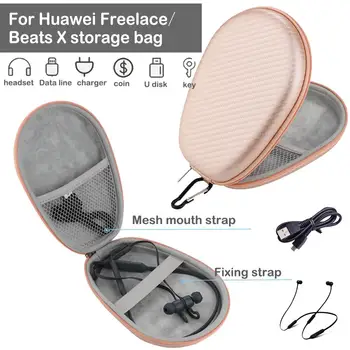 JINSERTA Prenosna torbica za Bije X Slušalke Stiskanje Trdo Lupino Skladiščenje Vrečka za Huawei Freelace Slušalke Pribor