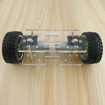 JMT Akrilno Ploščo Vehical Ohišje Okvir Self-uravnotežen Mini Dva-drive 2 Kolo 2WD DIY Robot Komplet 176*65mm Tehnologijo Oblikovanje Igrač