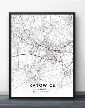 Kalisz Katowice Kielce Koszalin Krakovu Legnica Lodz Lublinu Olsztyn Opole Plock Poznan Radom Ruda Slaska Rybnik Poljska Zemljevid Plakat