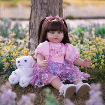 KEIUMI Lifelke 49 CM Krpo Telo Princesa Prerojeni Srčkan Baby Doll Ljubek Dolge Lase DIY Baby Doll Igrače Za Dekle, Otroci Darilo za Rojstni dan