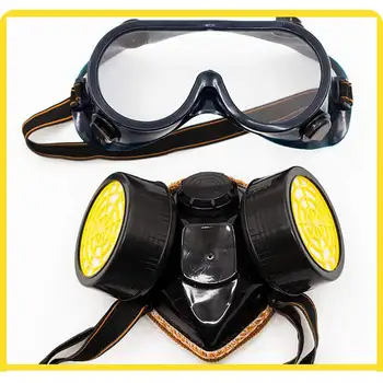 Kemični maske, Plinske Maske kisline prah Respirator Barve Pesticidov Sprej Silikonskega filter Lahki Celoten Obraz