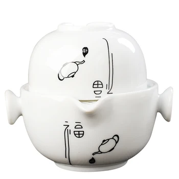 Keramika Čaj, set Vključuje 1 Pot 1 Pokal, Visoka kakovost, elegantna in enostavna gaiwan,Lepo in enostavno čajnik grelnik vode,Brezplačna dostava
