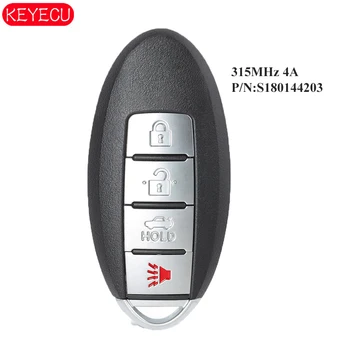 KEYECU OEM 315MHz 4A Chip Smart Remote Avto Ključ Fob 4 Gumb za Infiniti Q50-P/N:S180144203