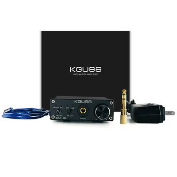 KGUSS DAC-K3 TPA6120 2.0 MINI HI-fi USB DAC Dekodirati Avdio Ojačevalnik za Slušalke 24-BITNO 192KHz OPA2134 AMP DC12V ZDA/EU