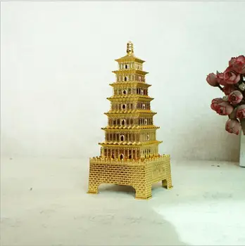 Kitajska Stari Kapitala xian Turizem Memorial Kovinski Simulacije Velike Divje Gosi Pagoda Model Home Office Dekor Pošlji Prijatelju Darila