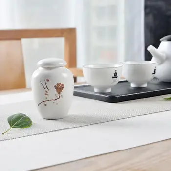 Kitajski Slog Čaj Škatla Za Shranjevanje Mini Kava Čaj Kozarec Keramični Kuhinjski Začimbe Pečat Pločevinke Živil Posodo Polje Majhne Stvari Shranjevanje Kozarcev