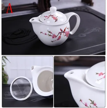 Kitajski tradiciji porcelana čaj pot, potovanje urad za Čaj, set Dvojno čajnik Pasu filter KungFu Tea cup,grelnik vode Porcelana Teaware