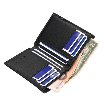 Klasična Edinstveno Stargate Tiskanje Črno Pu Usnja Moške denarnice Bifold Imetnik Kreditne Kartice Kratek Torbici, Moški