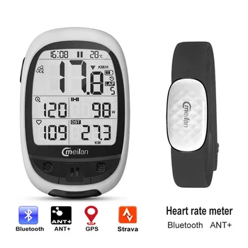 Kolo gps Bluetooth Računalnik ANT+ kolesarski računalnik Meilan M2 podporo povezati z kadenca srčnega utripa, moči meter(ni vključen)