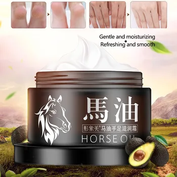 Konj Olje Roke&Noge, Vlažilni Anti-chapping Krema za Nego Kože Bistvu Rastlinski Ekstrakt Suho Peeling Ponudbo gladko 30g