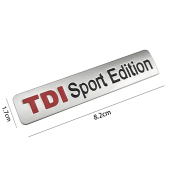 Kovinsko Rdeča TDI Sport Edition Logotip Turbo Avto Pismo Nalepka Simbol Chrome Značko Nalepke za VW POLO GOLF CC TT JETTA GTI TOUAREG