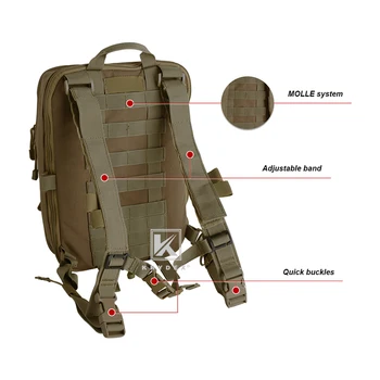KRYDEX Taktično TFG D3 Flatpack Nahrbtnik HS Slog 23L Razširljiv Assaulter Paket Hidracijo MOLLE / Trak Nahrbtnik