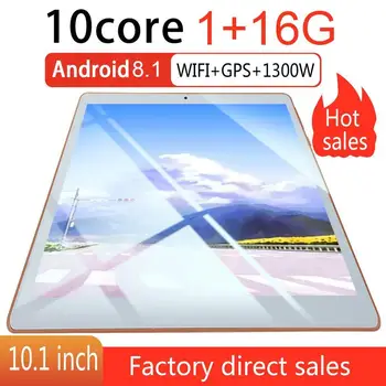 KT107 Plastičnih Tablet 10.1 Palčni HD Velik Zaslon Android 8.10 Različica Moda Prenosni Tablični 1G+16 G Bele Tablete xiajia