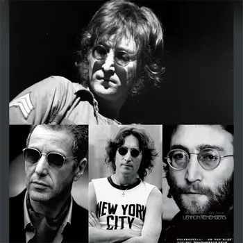 KUJUNY John Lennon Očala Retro Princ sončna Očala Krogu Prosti čas sončna Očala Turizem Moški Ženske sončna Očala