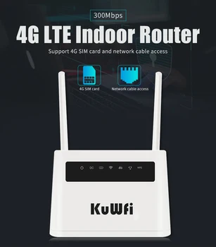 KuWFi 4G Wifi Usmerjevalnik 5000mAh 4G LTE Mobilna Wifi Hotspot Odklenjena Globalni FDD/TDD LTE Sim Kartico, Usmerjevalnik 4 Lan Vmesnik do 32users
