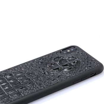 LANGSIDI Pravega Usnja primeru za iphone 12 Pro max 12 3D Krokodil Tekstura Usnja primerih za iphone X XS 11 pro max 12 mini