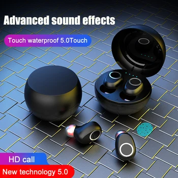 LB-10 Bluetooth 5.0 Slušalke 350mAh Polnjenje Box Brezžične Slušalke 9D Stereo Šport Nepremočljiva Čepkov Slušalke Z Microphon