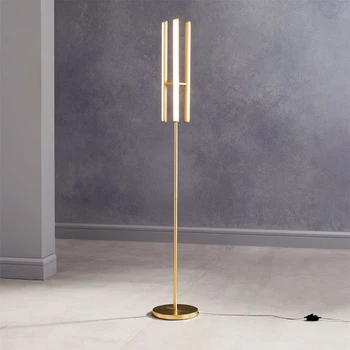 LED talna svetilka, topla barva LED 30W zlato talna svetilka, stoječe svetilke nordijska modela talna svetilka