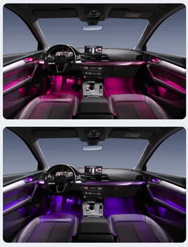 LED za Ambient Svetloba, ki je Primerna za Audi Q5 Notranje zadeve Okoljske Svetlobe 32-barvni Svetlobi Nadgradnjo Original Avto