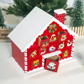 Lesene Božični Adventni Koledar S Predali Otrok Sladkarije Darilna Škatla za Shranjevanje Božični Koledar Božični Okraski