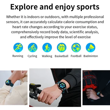LIGE razkošno Poslovno Šport pametno gledati Moške Full-screen touch delovanje Za iPhone Srčni utrip Moda zdravje smartwatch Ženske