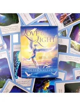 Ljubezen & Light Božansko Vodstvo Oracle Polni angleški 44 Kartice Krovom Tarot Igre K1MB