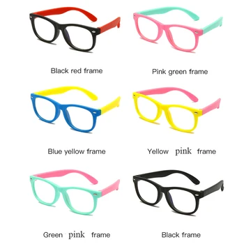 LongKeeper Otroci Anti Modra Svetloba Očala Kvadratnih TR90 Prilagodljiv Očala Okvir Fantje Dekleta Anti-UV Transparenten Očala