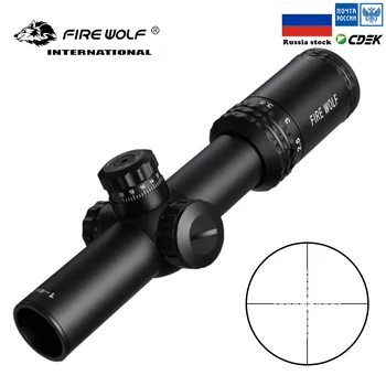 Lovski Red Dot Obsegov 1-4X24E Riflescopes Kompakten Puška Področje Osvetljeni Reticle w/ Nosilci Za AR15 AK