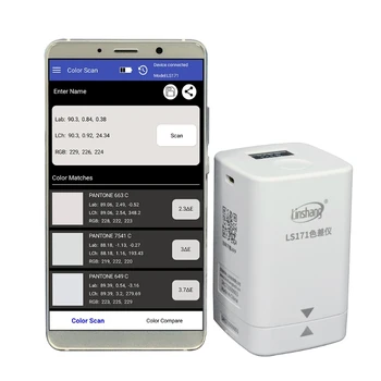 LS171 Mobilni Telefon APP Prenosni Colorimeter Barve analizator z Zaslonom Digitalno Natančno LAB Barvni Meter Tester 8 mm