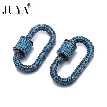 Luksuzni cirkon nosorogovo spirala sponke obesek Juya DIY nakit, izdelava ogrlica, zapestnica materiala za ogrlico