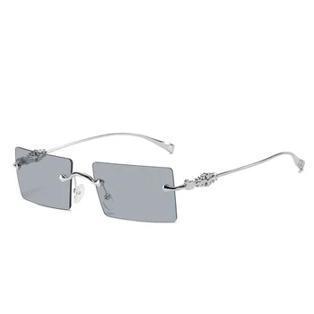 Luksuzni Lady Modna sončna Očala Kvadratek Odtenkih za Ženske blagovne Znamke Rimless sončna Očala Ženske Stranka Dekorativni Očala UV400