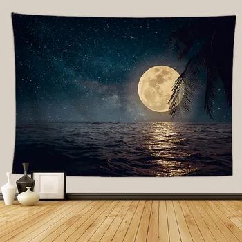 Luna steni visi ocean wall cloud tapiserija, luna spalnica domu dekoracijo sten krpo velike stene odejo