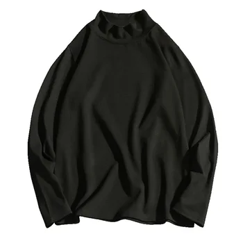 M-5XL moška T Majica 2020 Nov Modni Trdna Dolg Rokav T Shirt Mens Oblačila Trend Spomladi Jeseni Priložnostne O Vratu Vrh Tees Moških Plus