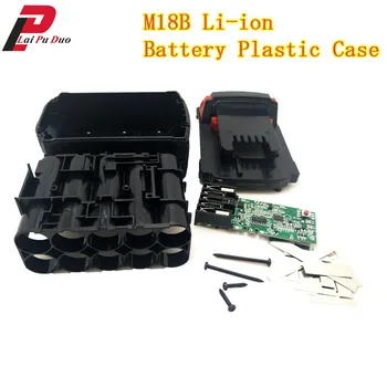 M18B Li-ionska Baterija Plastično Ohišje Polnjenje Zaščita Vezja Za Milwaukee 18V M18 48-11-1815 3Ah 4Ah 5Ah PCB Board Lupini
