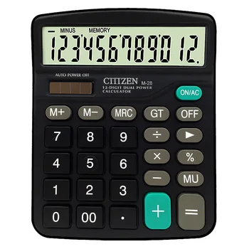 M28 sončne kalkulator 12 dual power računalnik black kalkulator darilo