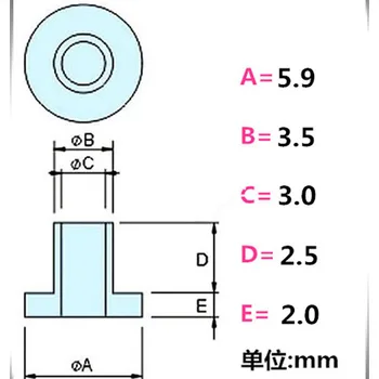 M3 Tranzistor Plastično Podložko Izolacija Bush Plastičnih Najlon Tulko Obroč Bela 100/280PCS