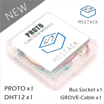 M5Stack Uradni Eksperimentalni Proto Odbor Set vključeni DHT12 Avtobus Socke Grove Kabel za ESP32 Osnovni Kit & Mpu9250 Komplet za Arduino